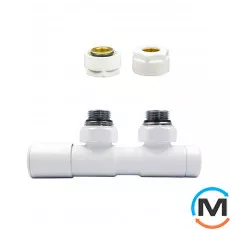 Комплект Vario Term TWINS REGULATED тип V кутовий лівий White, фото 